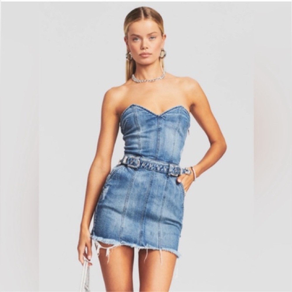 Retrofete Ashlyn Mini Dress Denim Sea